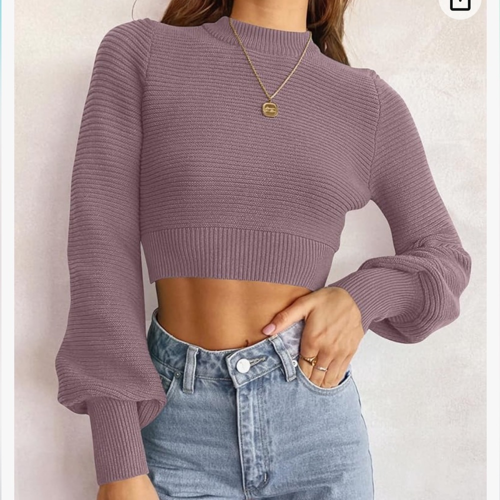 Cropped Knitted Sweater